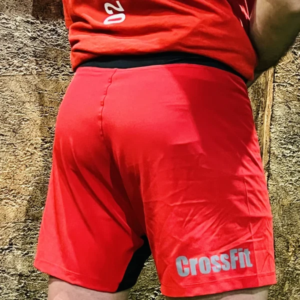 MIRO SPORTS BERMUDA HOMBRE VERMELHO CROSSFIT ESPALDA LATERAL