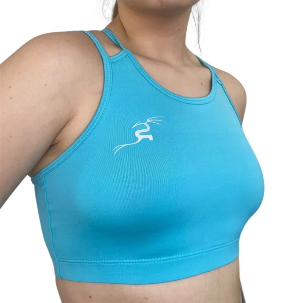 MIRO SPORTS TOP TIRAS CELESTE AQUA LATERAL MIRO