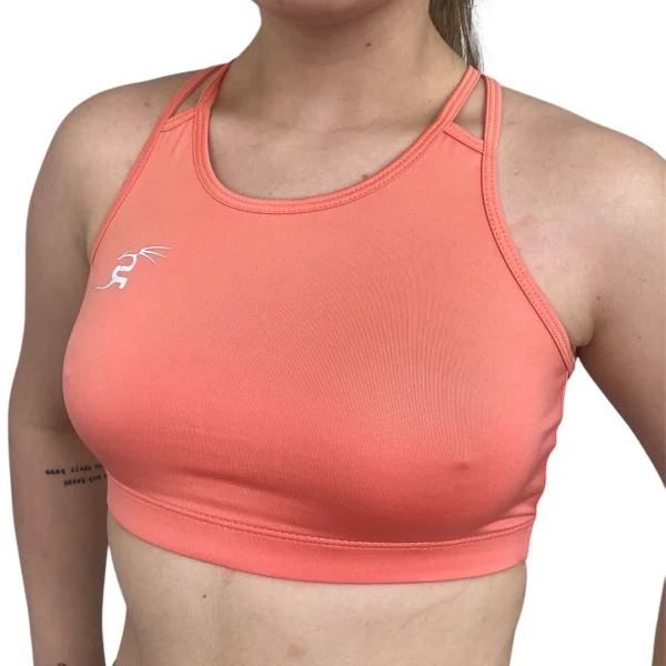 MIRO SPORTS TOP TIRAS NARANJA LATERAL LISO