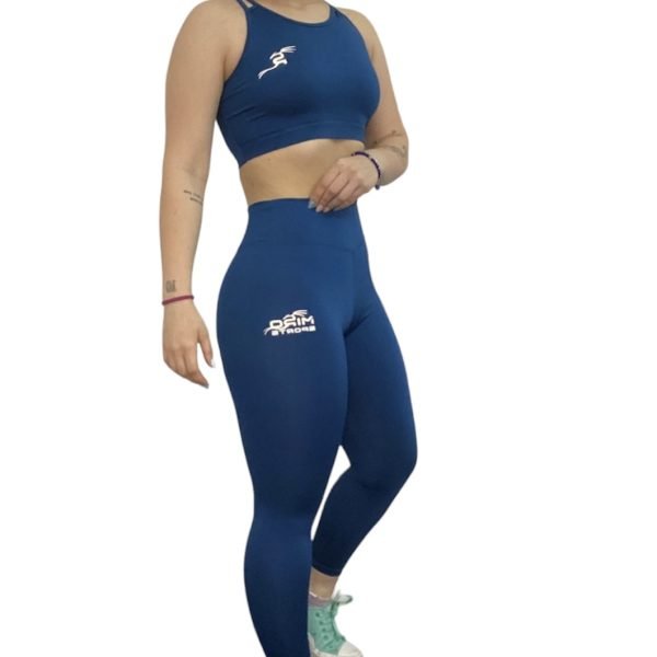 MIRO SPORTS TOP TIRAS Y CALZA MUJER AQUA LAATERAL