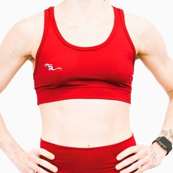 MIRO SPORTS TOPS MUJER REFELX ESPALDA DEPORTIVA VERMELHO FRENTE