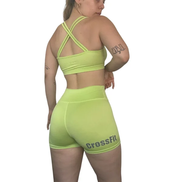 MIROSPORTS CONJUNTO VERDE LIMON CROSSFIT ESPALDA