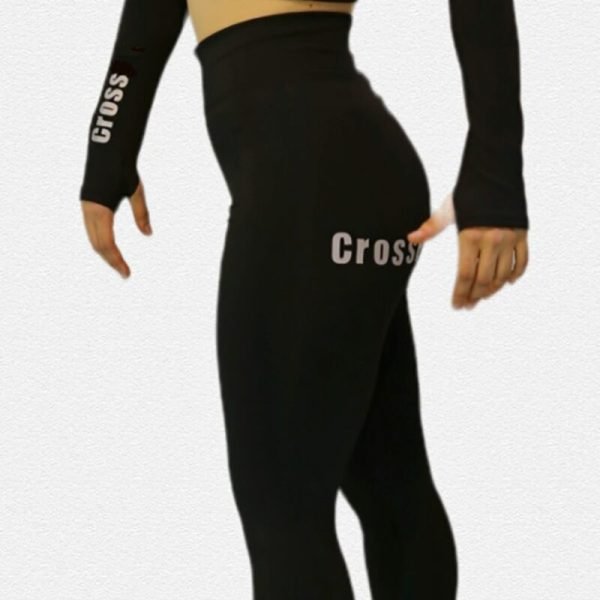 conjunto negro manga larga mujeres crossfit